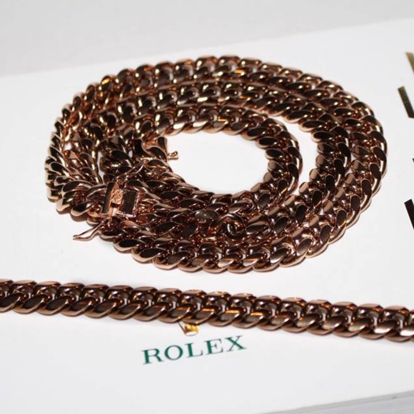 14k EVERROSE Gold Electroplate Chain + Bracelet